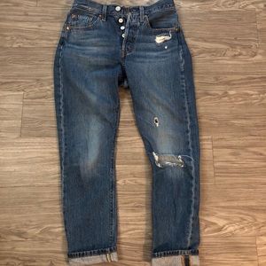 Levi’s Premium 501S distressed jeans